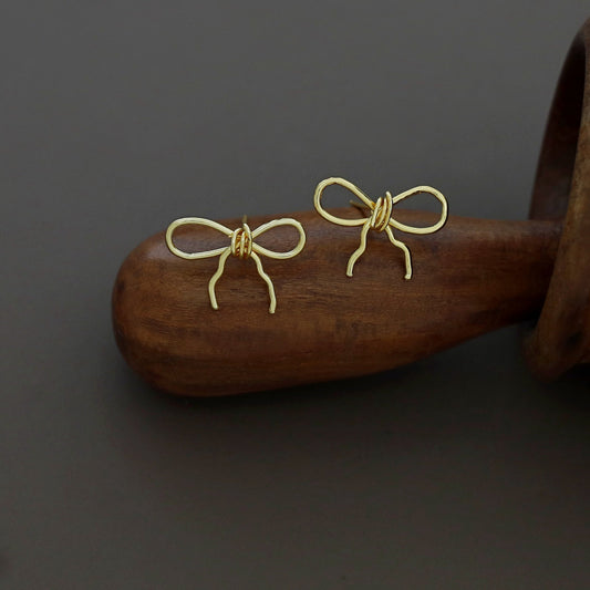 Golden Bowtie Earring